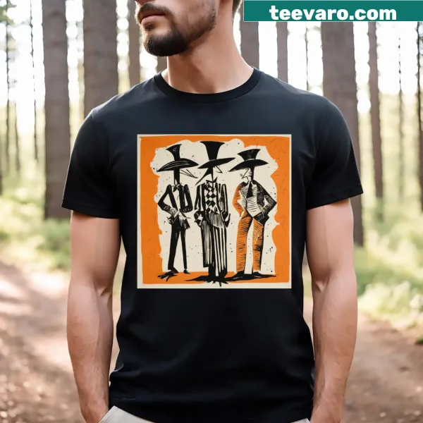 Abstract typography T-shirt celebrating creativity and art.