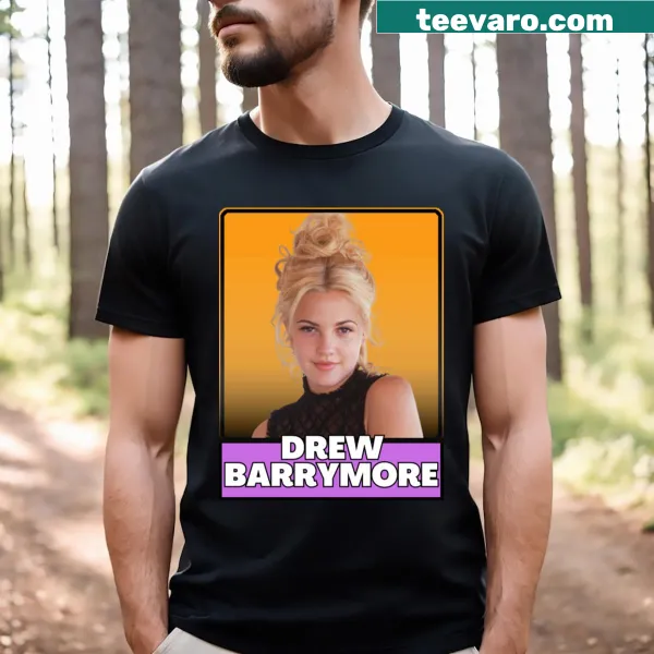 Retro t-shirt featuring a graphic of Drew Barrymore
