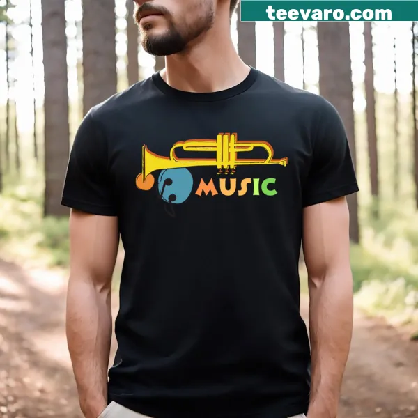 T-shirt showcasing the intersection of music and design in typography.