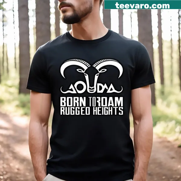 Stylized Aoudad graphic with 'Wanderer' text for travel lovers