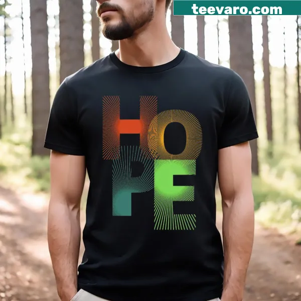 Simple and inspiring 'Hope' typography t-shirt design