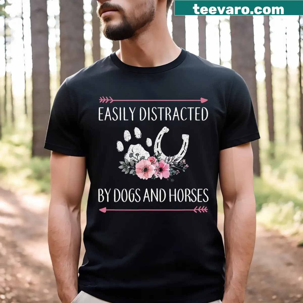 Engaging illustration of a horse for horse lovers on a t-shirt — on a men's t-shirt