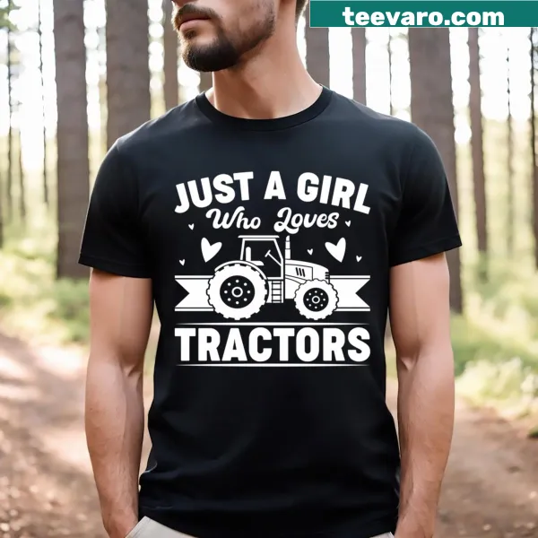 Typography design celebrating love for tractors on a t-shirt
