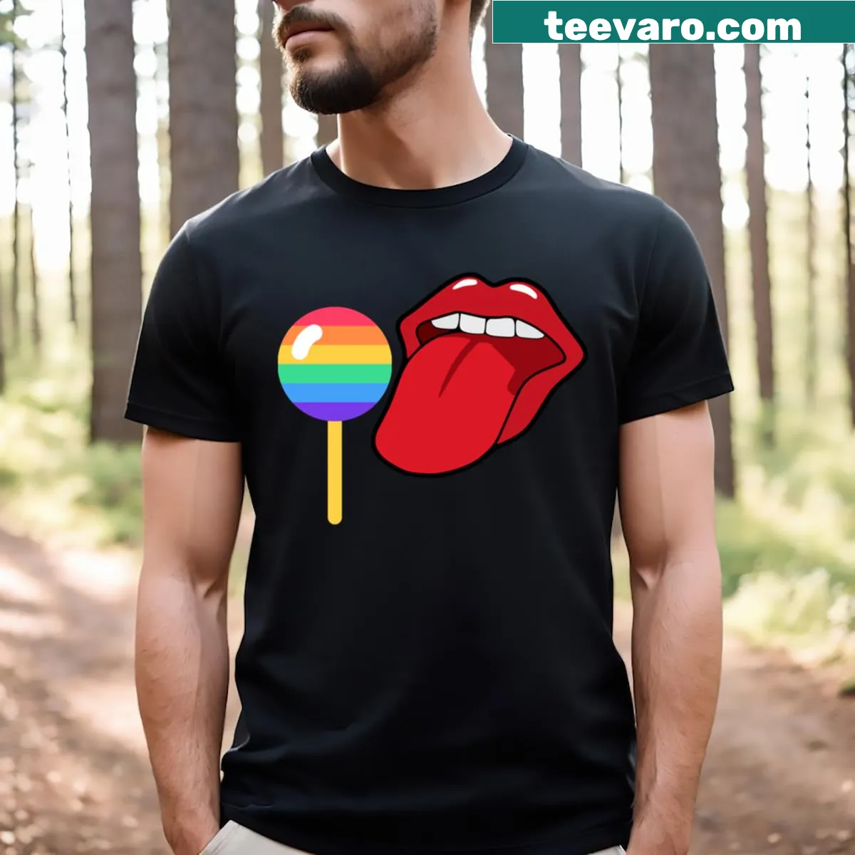Essential LGBT Pride t-shirt featuring a bold graphic for inclusivity — on a men's t-shirt