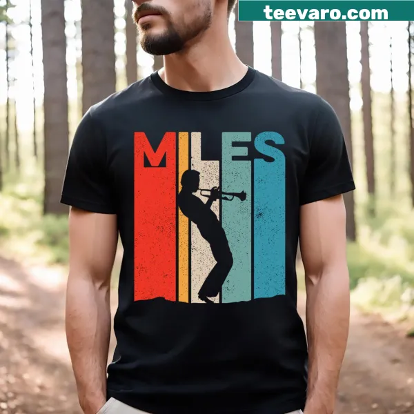 Miles Davis T-shirt featuring graphic tribute to the musician