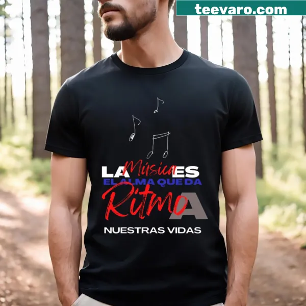 T-shirt with positive music phrases designed to inspire