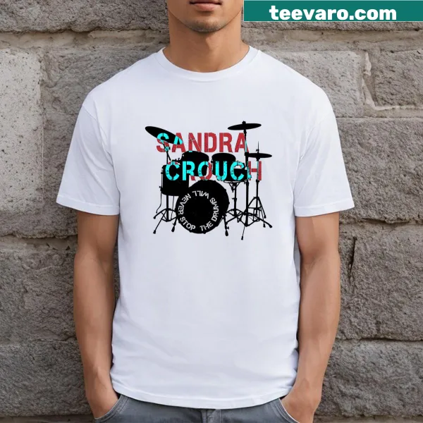 T-shirt featuring Sandra Crouch music D7 design with musical notes