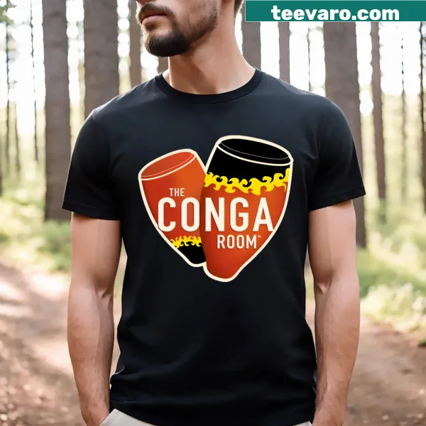 Los Angeles themed T-shirt inspired by the Conga Room, embodying nightlife.