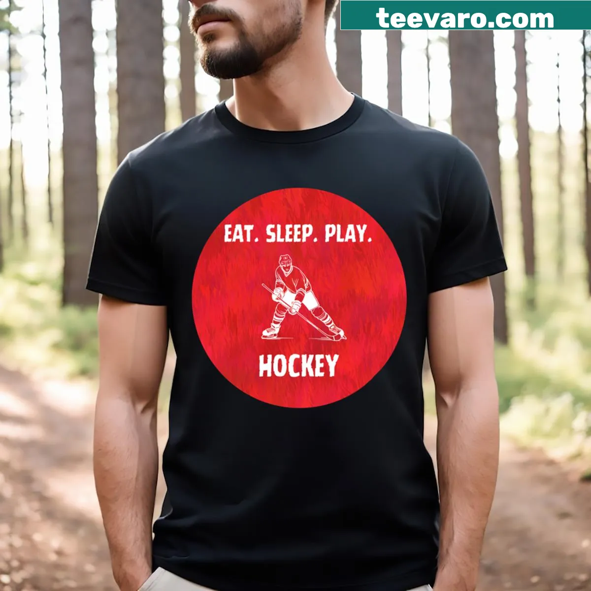 Red T-shirt with bold text reading 'Very Red' across the chest — on a men's t-shirt