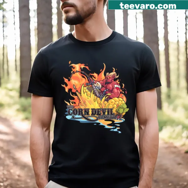 Retro corn dog graphic on a fun t-shirt