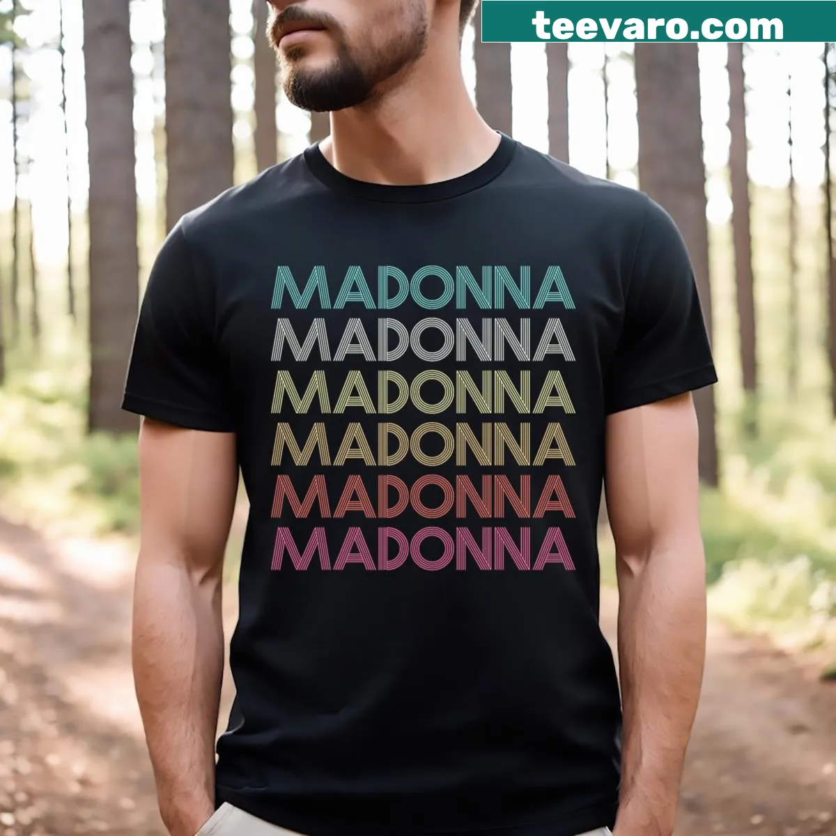 Retro T-shirt with a personalized touch celebrating 80's style. — on a men's t-shirt