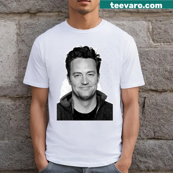 Vintage-style Matthew Perry tee celebrating iconic sitcom moments