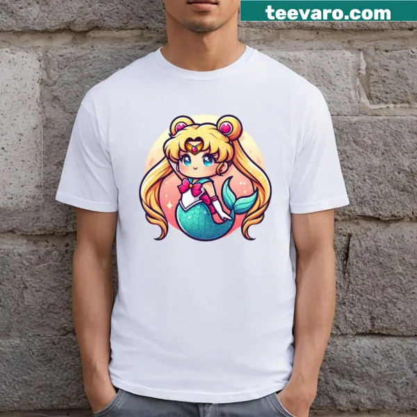 Mermaid design with moon and stars, featuring an intricate illustration