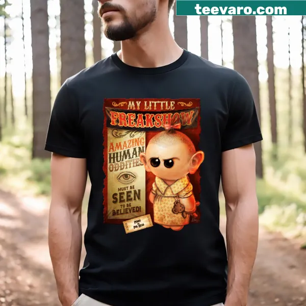 Playful cartoon T-shirt featuring Penny, the Pen Head Pooterbelly