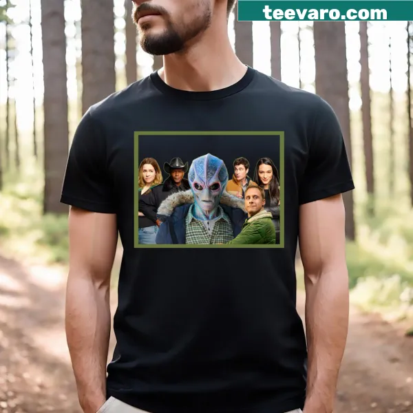 T-shirt featuring the phrase 'Resident Alien'