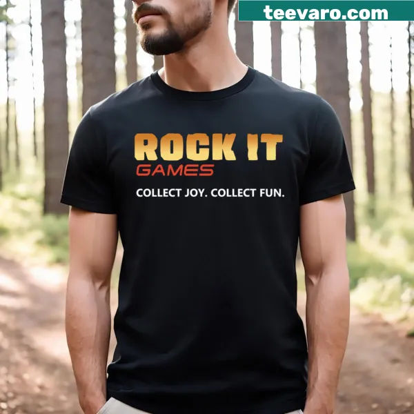 Playful gaming graphic t-shirt with ‘Rock It’ design