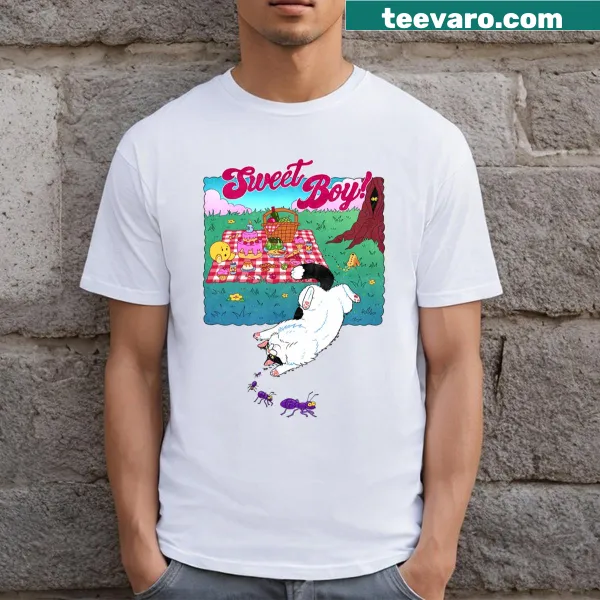 Funny typographic Sweet Bman t-shirt with dessert-themed text