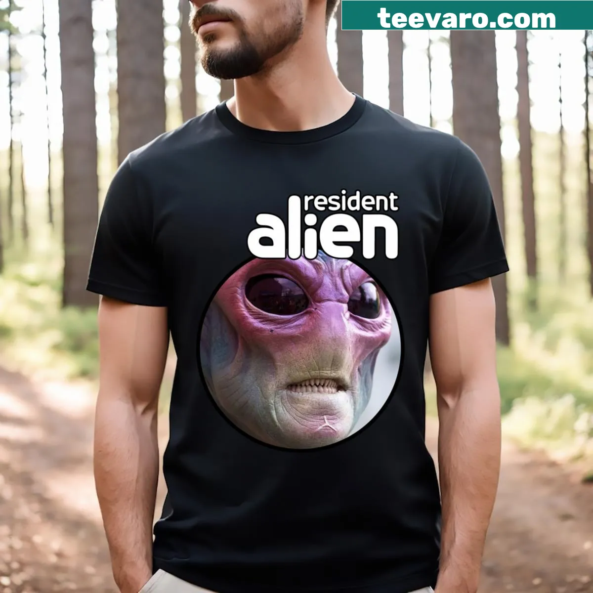 Alien graphic with the phrase 'This Is Some Bullsht' on a T-shirt. — on a men's t-shirt