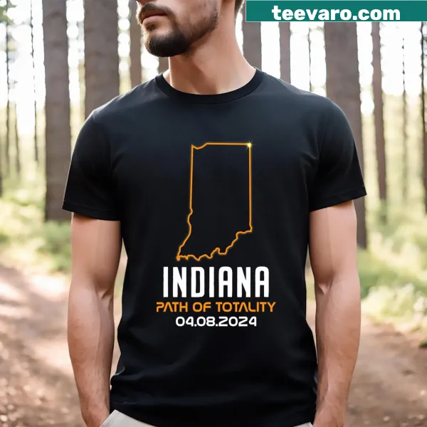 T-shirt celebrating the Total Solar Eclipse 2024 in Indiana on April 8
