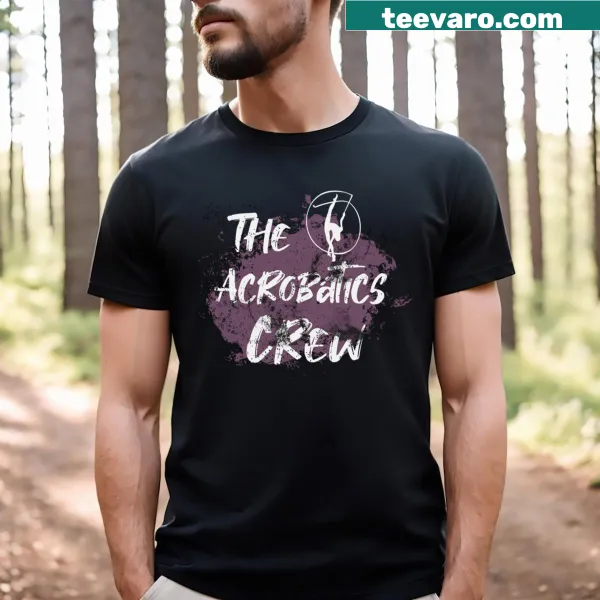 Dynamic acrobatic graphic on an essential T-shirt