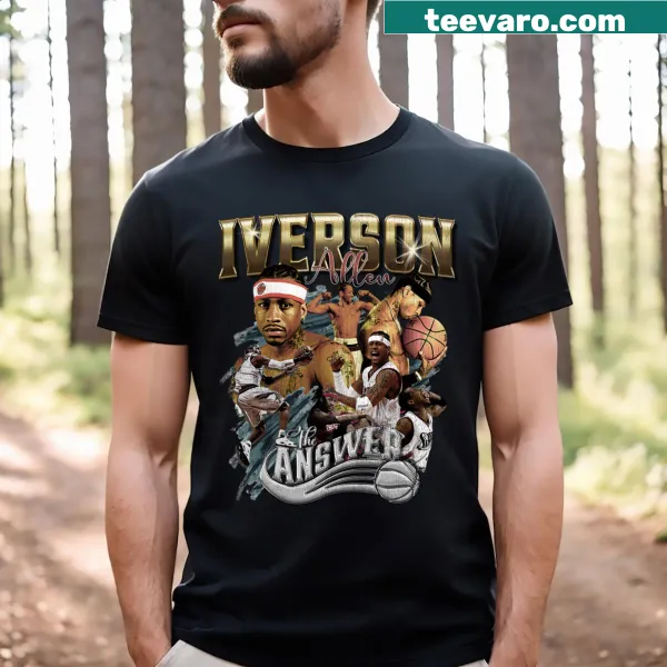 Vintage style bootleg T-shirt featuring Allen Iverson graphic