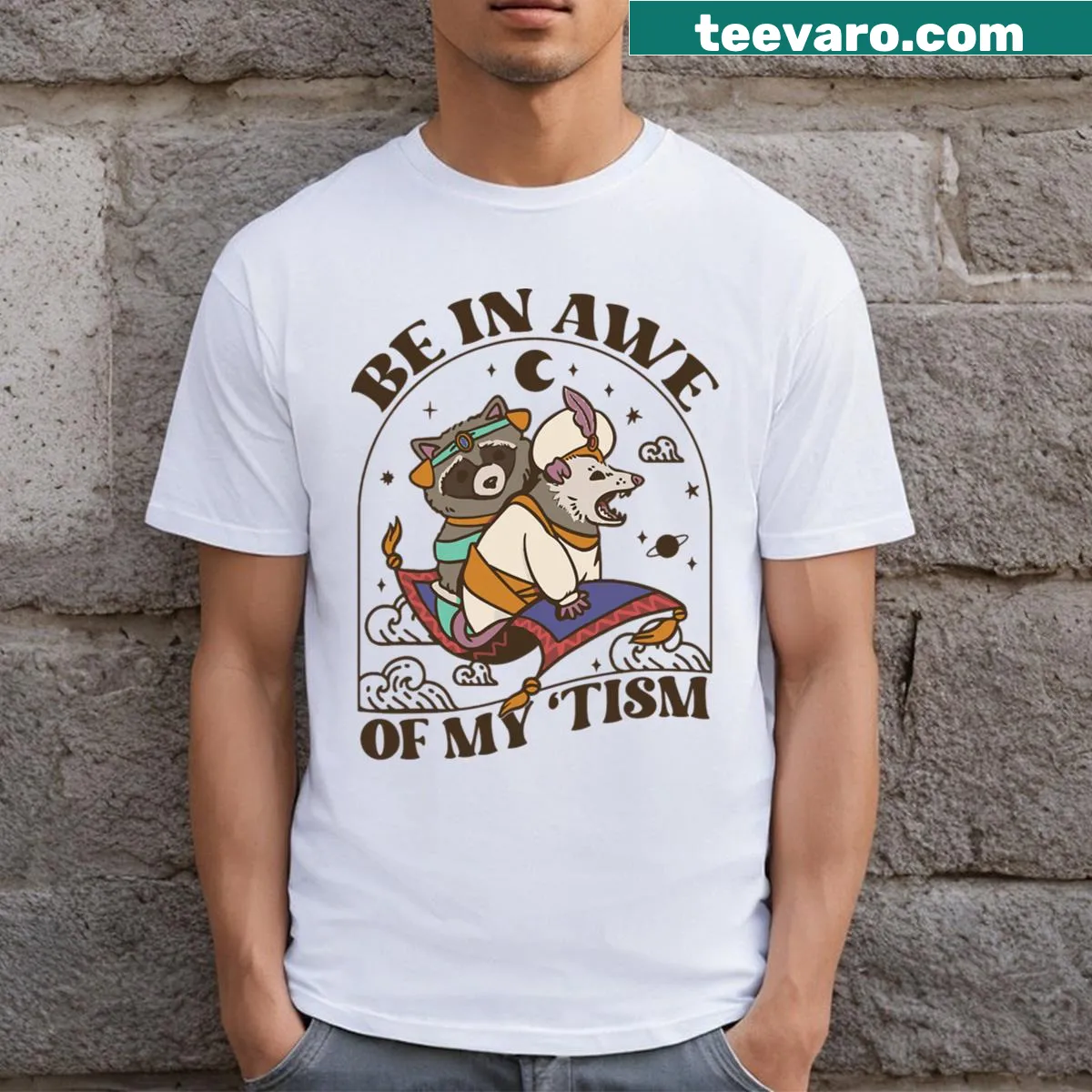 Funny Father's Day shirt with text about being awesome like his daughter — on a men's t-shirt