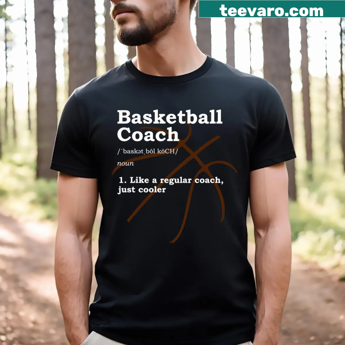 Funny basketball coach t-shirt with a humorous coaching message — on a men's t-shirt