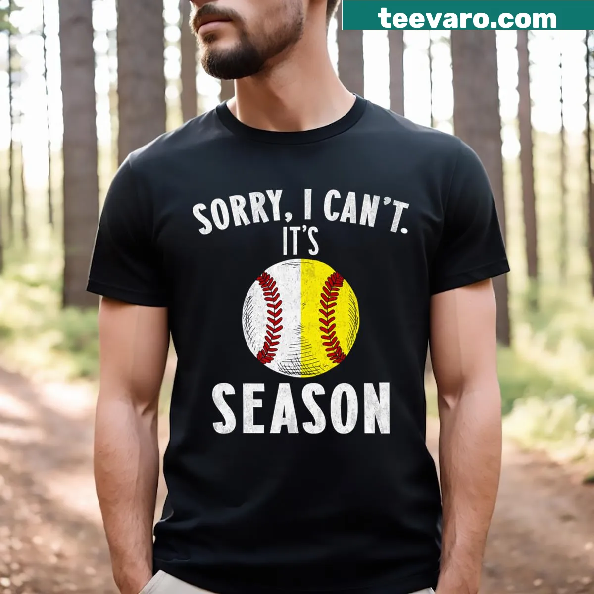 Softball mom slogan t-shirt for baseball season — on a men's t-shirt