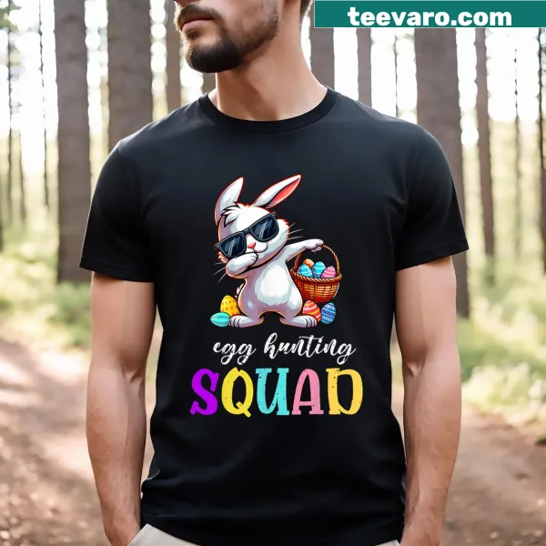 Funny Easter t-shirt with egg hunting theme