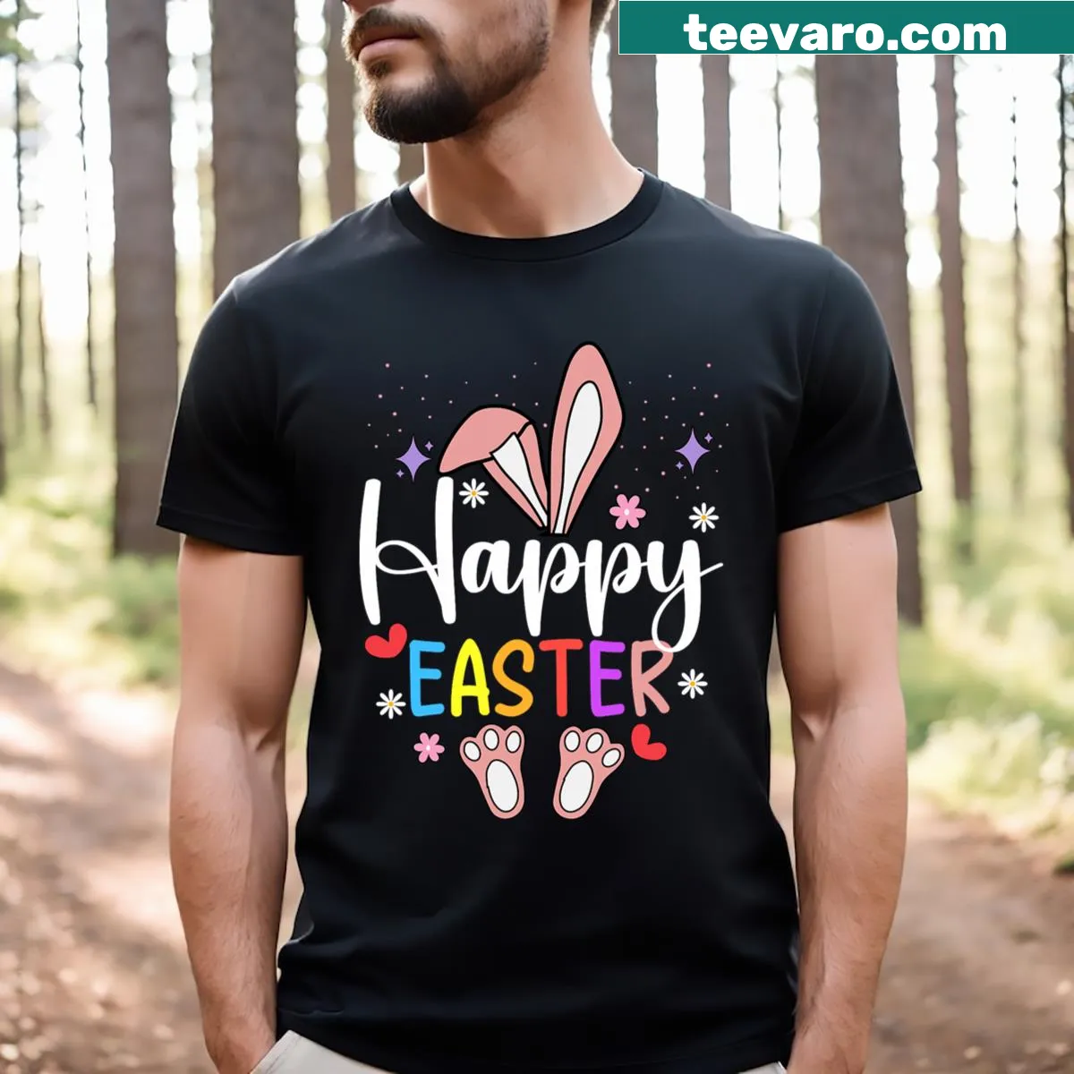 Family matching Easter t-shirt with heartwarming sayings — on a men's t-shirt
