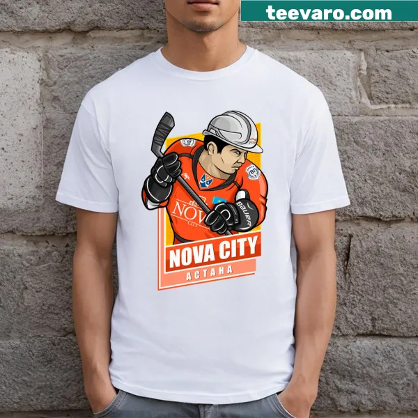 Text graphic representing hockey on a T-shirt