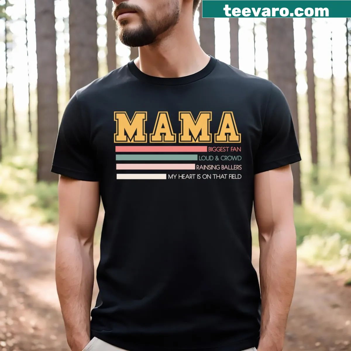 Proud Mom and Best Aunt typography T-shirt for Mother's Day — on a men's t-shirt
