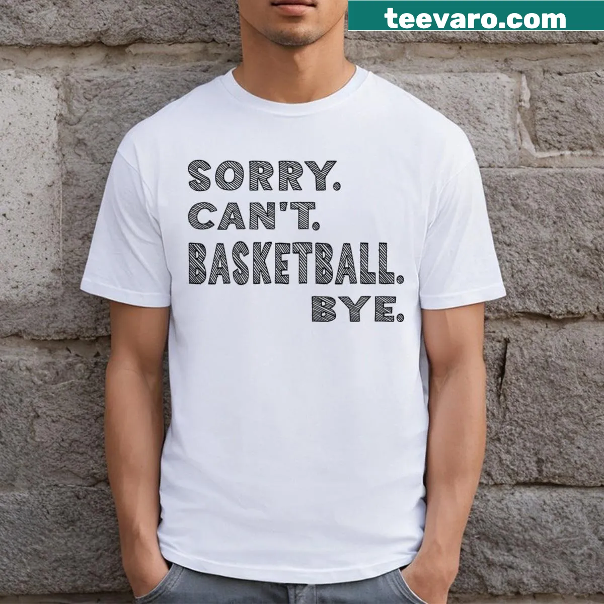 Funny vintage basketball t-shirt with humorous text — on a men's t-shirt