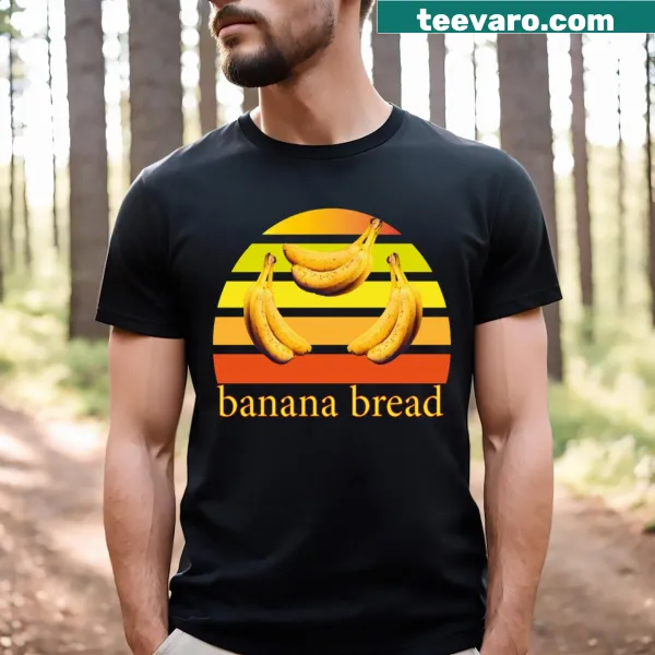T-shirt with typography design celebrating banana bread