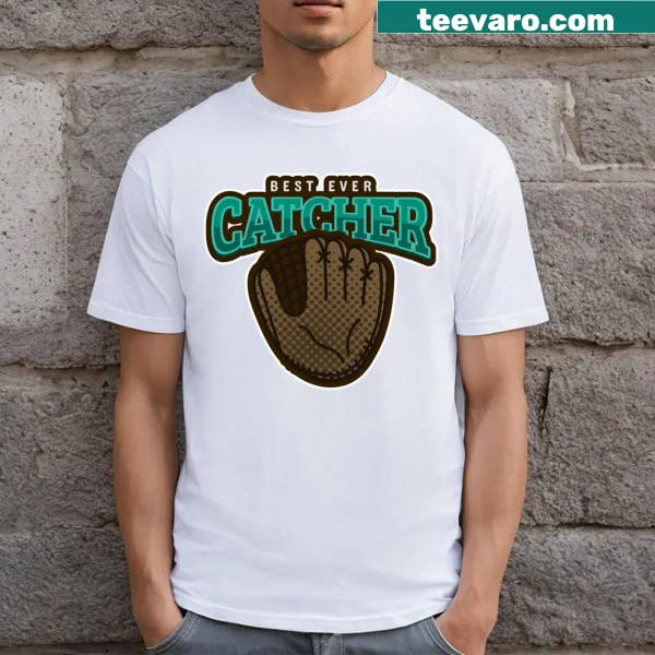Graphic design of 'Best Ever Catcher' for baseball fans
