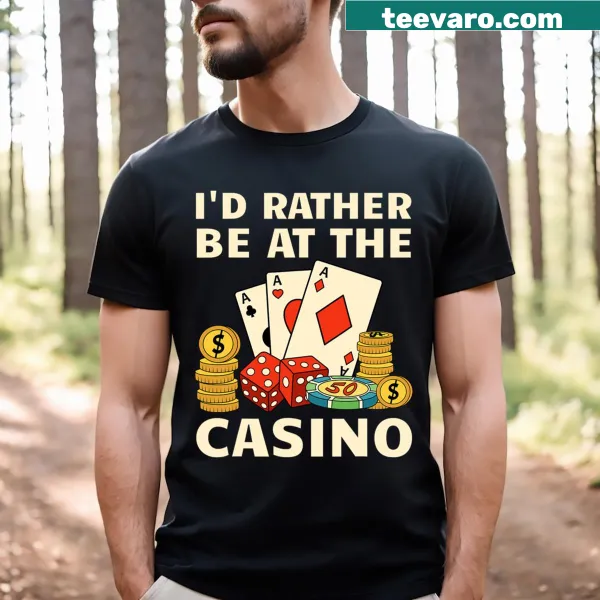 Playful casino-themed T-shirt for gambling enthusiasts