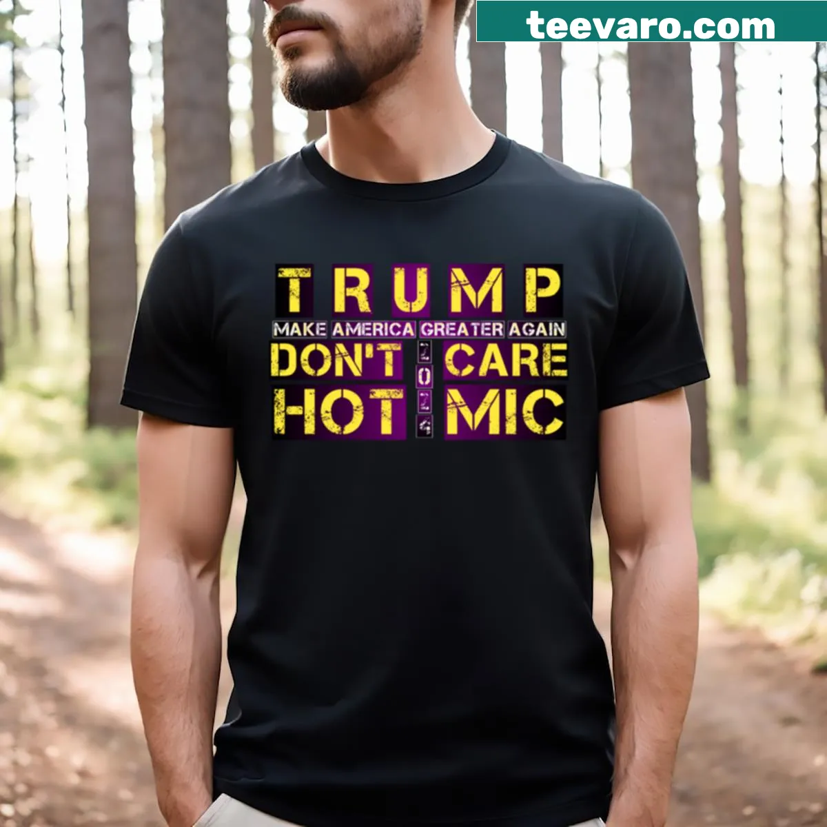 Bold Trump supporter t-shirt with text design — on a men's t-shirt