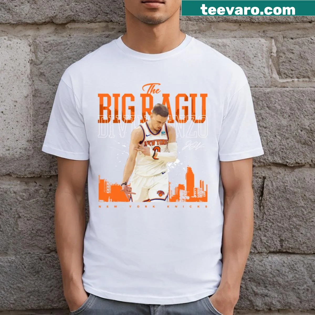 T-shirt featuring Donte Divincenzo's name for basketball fans — on a men's t-shirt