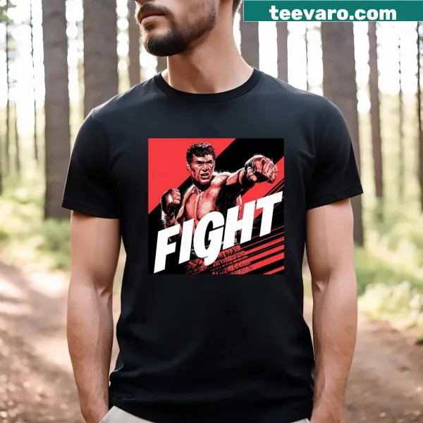 Essential T-shirt with bold 'Fight' graphic for motivation