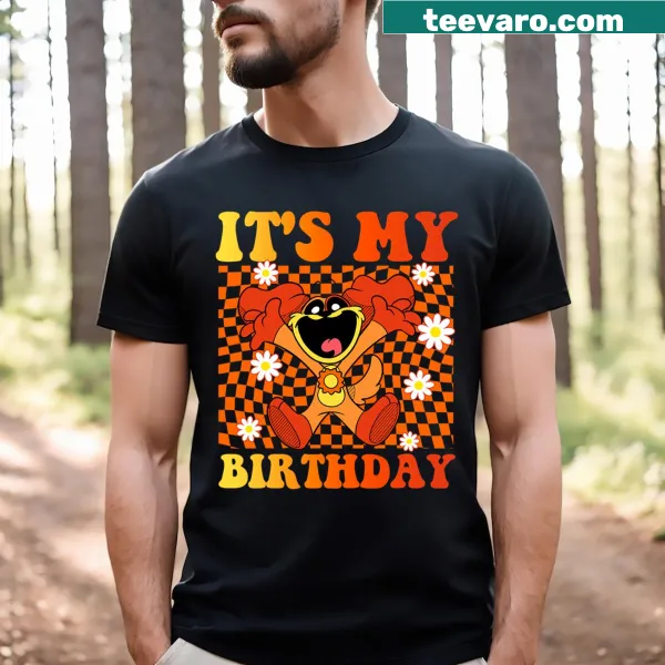 Playful birthday themed t-shirt with critters and fun graphics