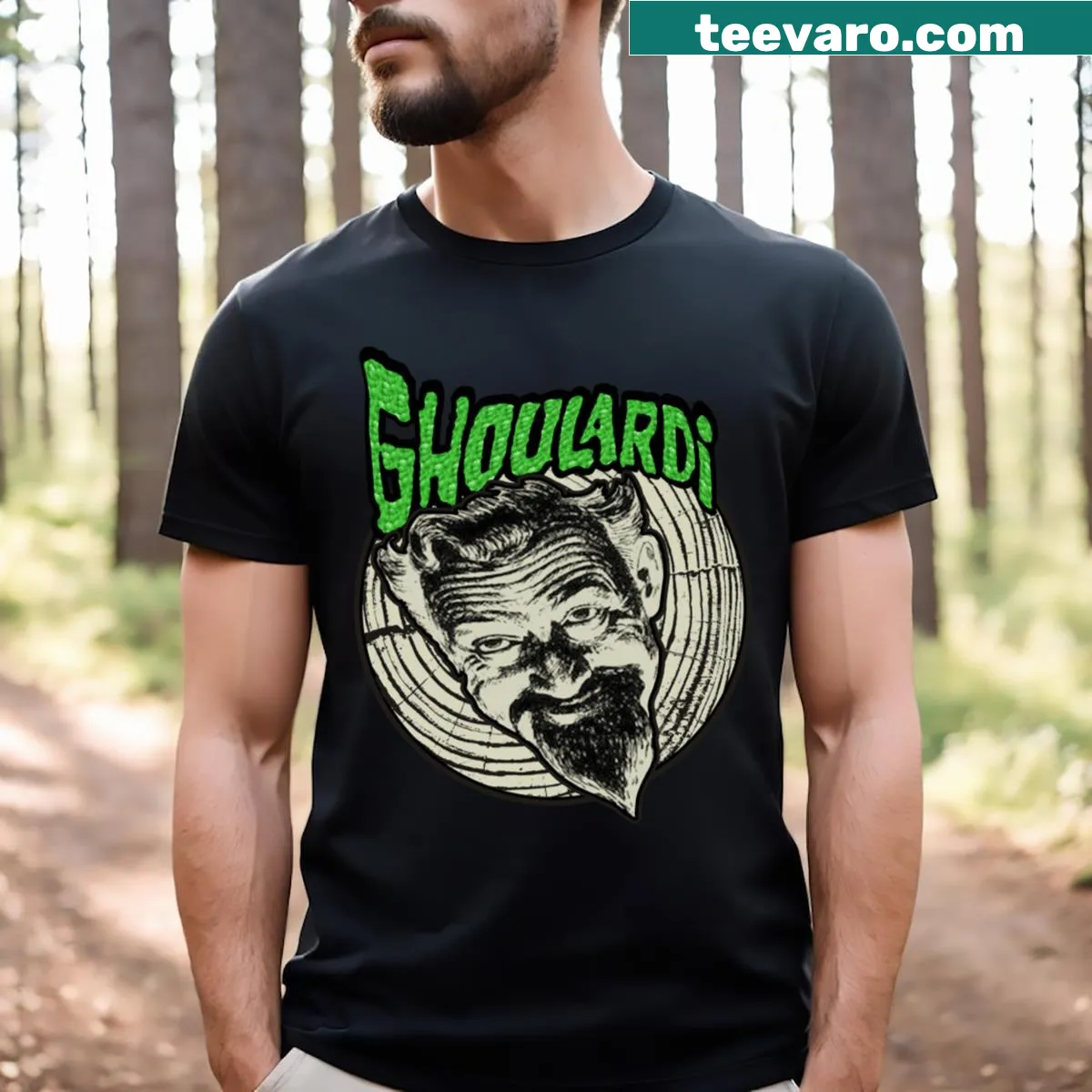 Ghoulardi illustration on a T-shirt — on a men's t-shirt