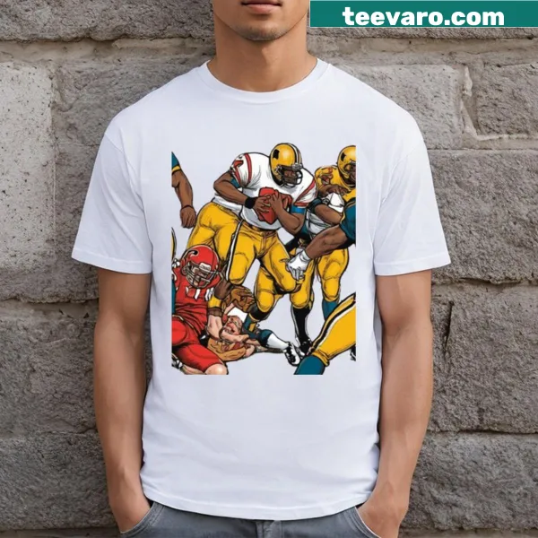 David Njoku tribute graphic on a sports-themed T-shirt