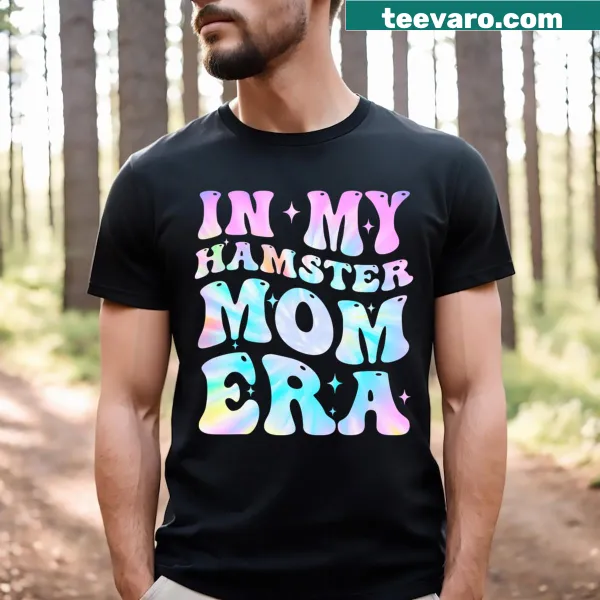 Funny hamster mom t-shirt with playful typography