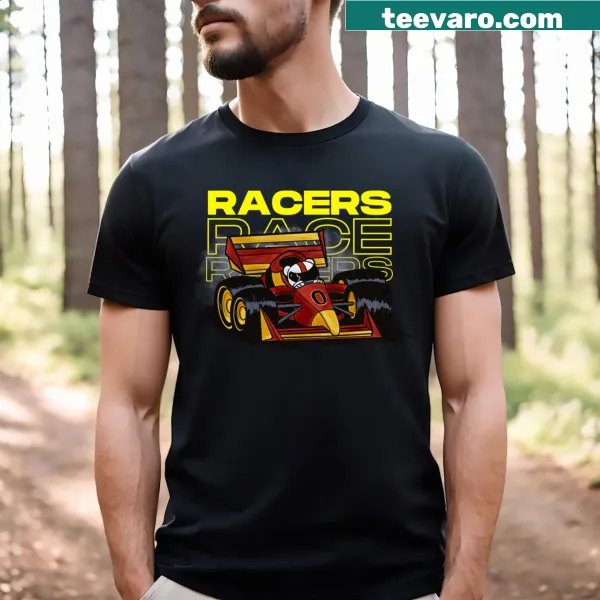 Motorsport-themed T-shirt with a racing slogan.