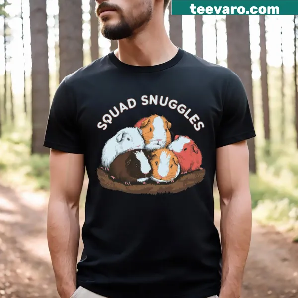 T-shirt featuring 'Squad Snuggles' graphic