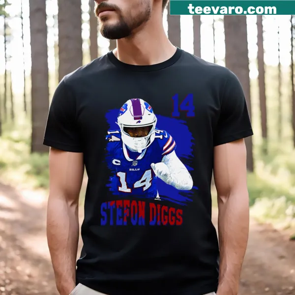 T-shirt featuring the number 14 in honor of Stefon Diggs