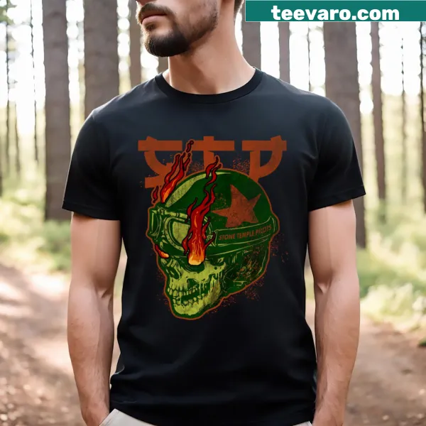 Skull graphic T-shirt inspired by Stone Temple Pilots
