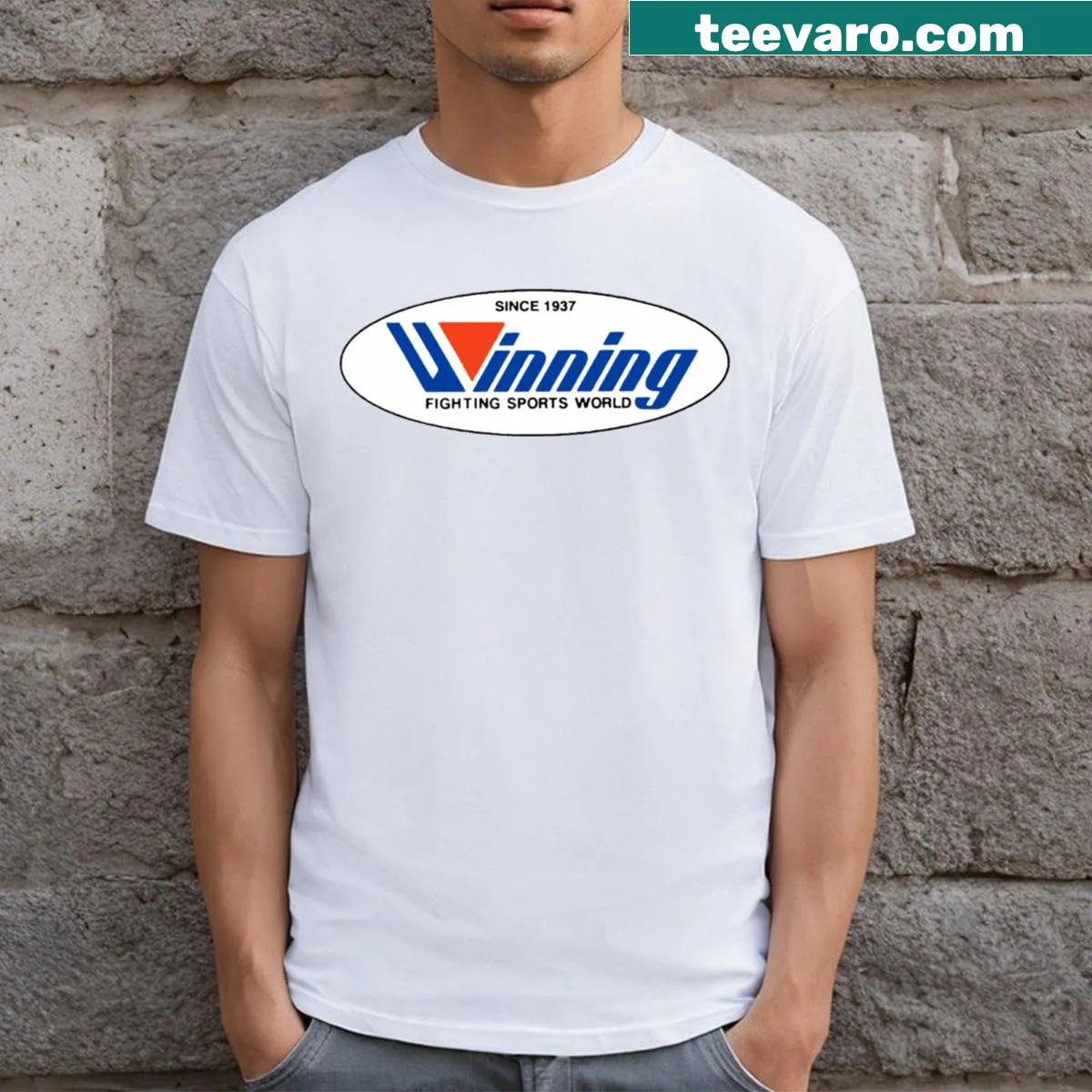 Bold T-shirt featuring a boxing glove graphic — on a men's t-shirt