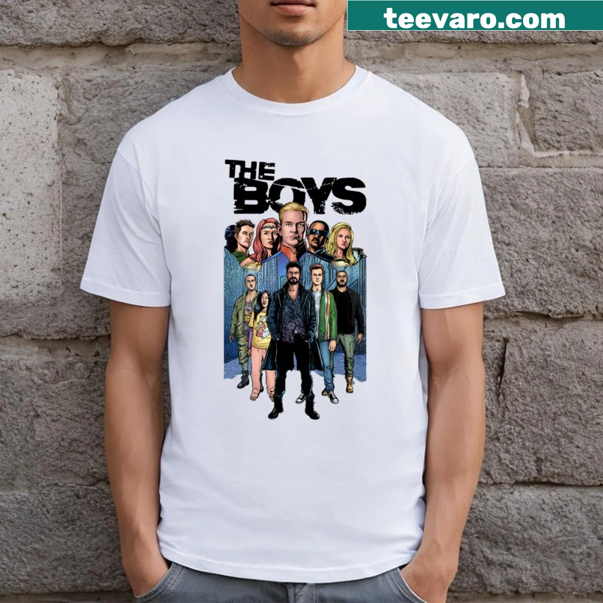 Cool graphic t-shirt for boys with relaxed typography — on a men's t-shirt