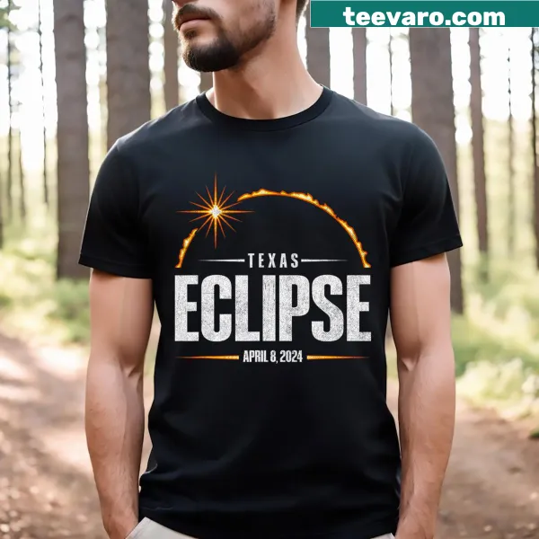 T-shirt celebrating the 2024 Total Solar Eclipse in Texas